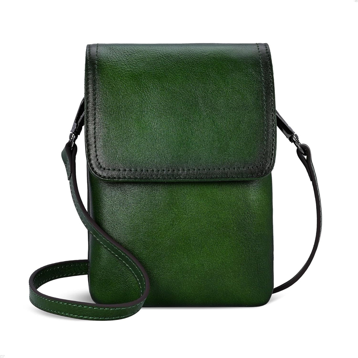 Rfid Blocking Small Crossbody Bag for Women Travel Classic Style | Genuine Leather，Adjustable Shoulder Strap,Fits 6.9" Phone,Anti-Theft Purse,Perfect for Daily Use and Weekend Travel