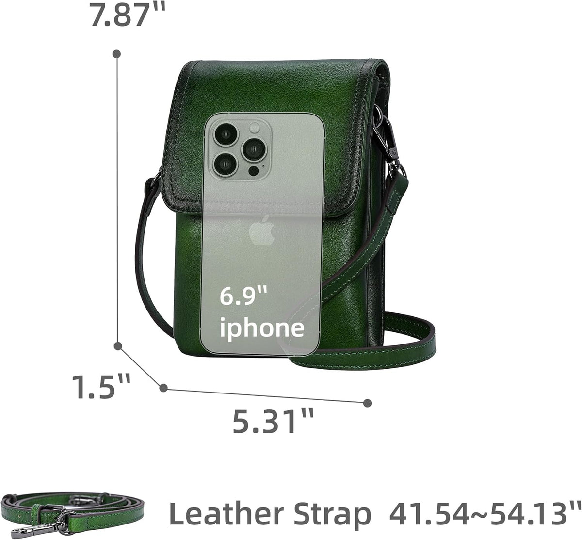 Rfid Blocking Small Crossbody Bag for Women Travel Classic Style | Genuine Leather，Adjustable Shoulder Strap,Fits 6.9" Phone,Anti-Theft Purse,Perfect for Daily Use and Weekend Travel