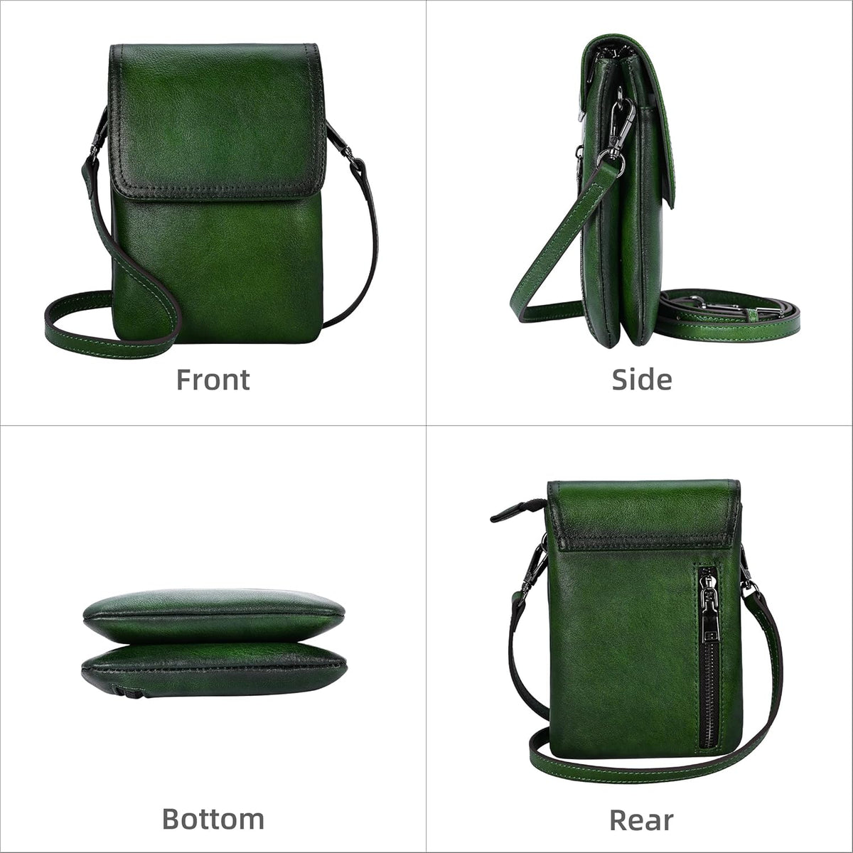 Rfid Blocking Small Crossbody Bag for Women Travel Classic Style | Genuine Leather，Adjustable Shoulder Strap,Fits 6.9" Phone,Anti-Theft Purse,Perfect for Daily Use and Weekend Travel