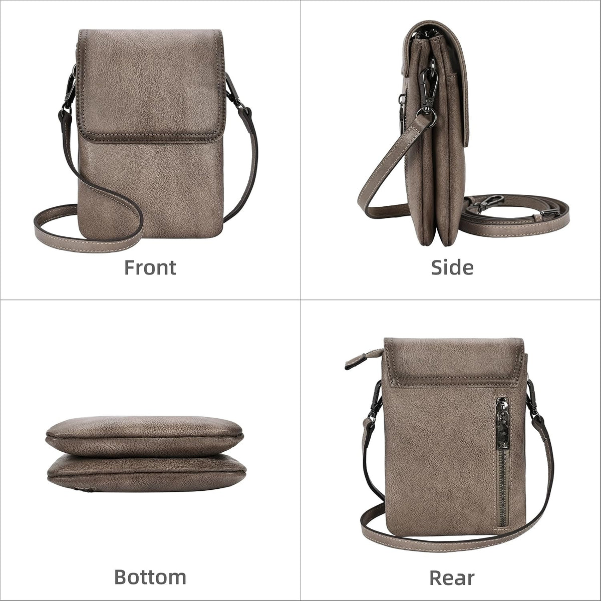 Rfid Blocking Small Crossbody Bag for Women Travel Classic Style | Genuine Leather，Adjustable Shoulder Strap,Fits 6.9" Phone,Anti-Theft Purse,Perfect for Daily Use and Weekend Travel