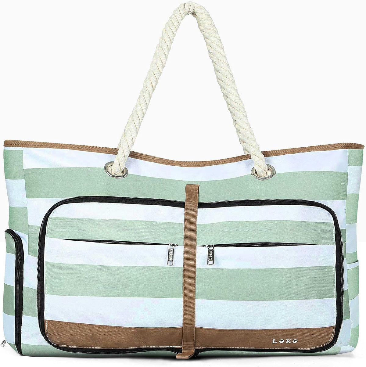 Beach Bag for Women - 35L Large Tote Bag, Waterproof & Sandproof, Zippered Carry On Bag for Pool, Beach & Travel