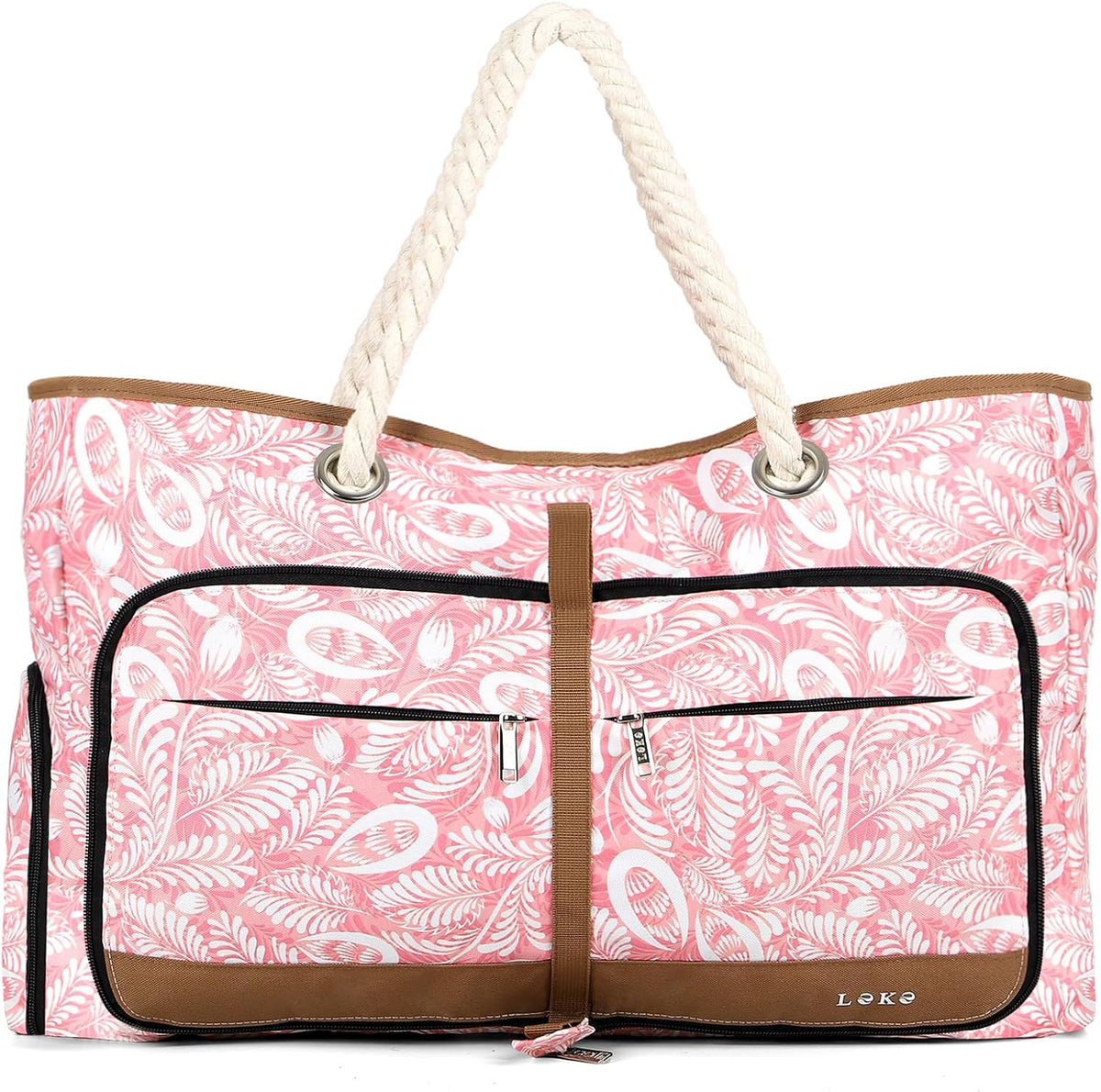 Beach Bag for Women - 35L Large Tote Bag, Waterproof & Sandproof, Zippered Carry On Bag for Pool, Beach & Travel