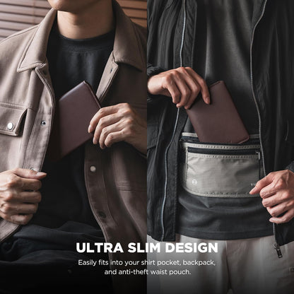 Slim Minimalist Passport Wallet RFID Blocking Passport Holder for Travel, Leather Travel Wallet for Men Women, Magnetic Closure