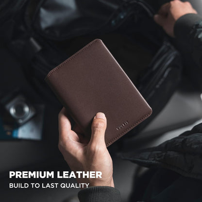 Slim Minimalist Passport Wallet RFID Blocking Passport Holder for Travel, Leather Travel Wallet for Men Women, Magnetic Closure