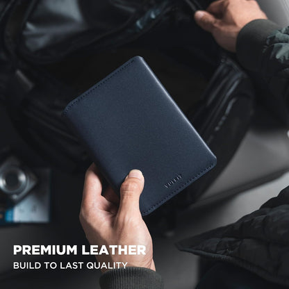 Slim Minimalist Passport Wallet RFID Blocking Passport Holder for Travel, Leather Travel Wallet for Men Women, Magnetic Closure