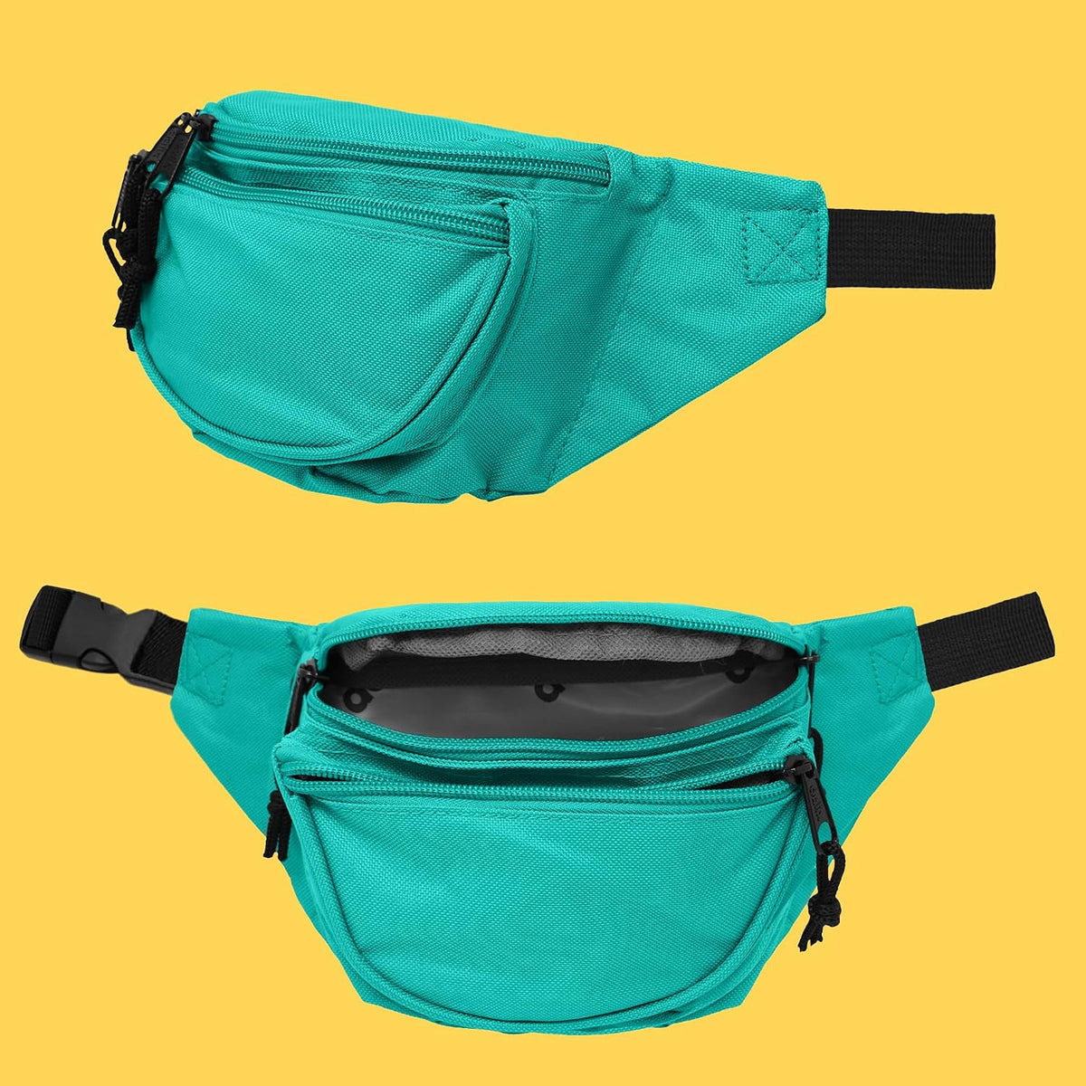 Fanny Pack w/ 3 Pockets Traveling Concealment Pouch Airport Money Bag