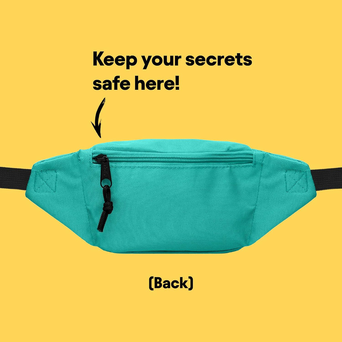 Fanny Pack w/ 3 Pockets Traveling Concealment Pouch Airport Money Bag