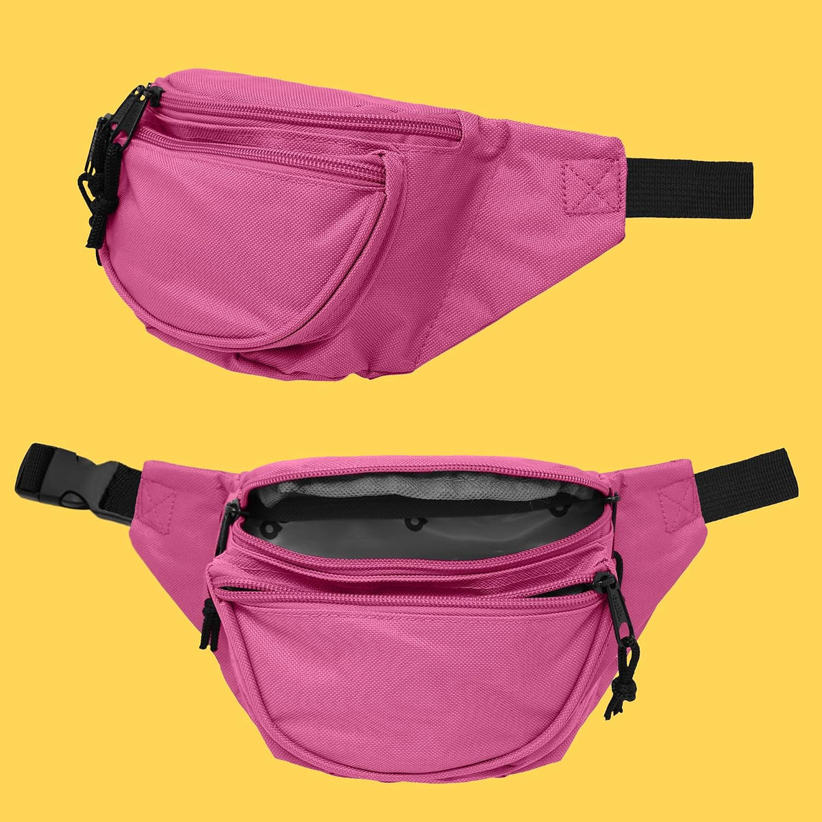 Fanny Pack w/ 3 Pockets Traveling Concealment Pouch Airport Money Bag