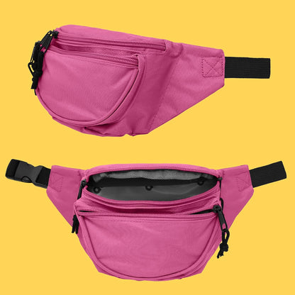 Fanny Pack w/ 3 Pockets Traveling Concealment Pouch Airport Money Bag