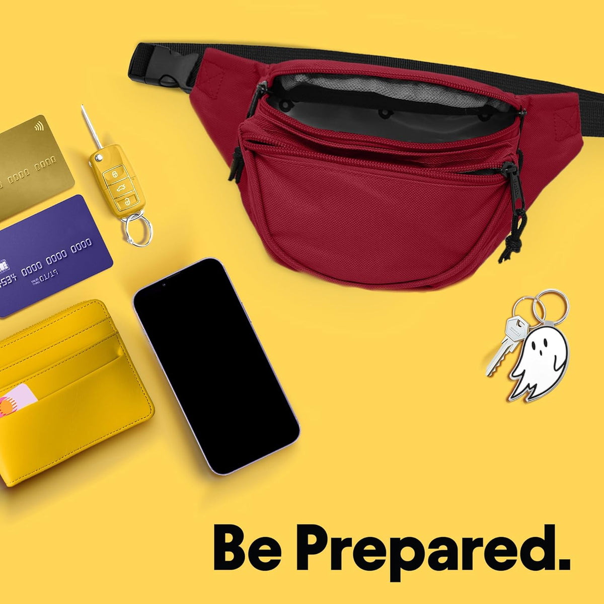 Fanny Pack w/ 3 Pockets Traveling Concealment Pouch Airport Money Bag