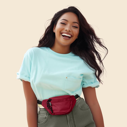 Fanny Pack w/ 3 Pockets Traveling Concealment Pouch Airport Money Bag