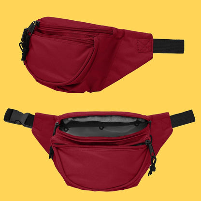 Fanny Pack w/ 3 Pockets Traveling Concealment Pouch Airport Money Bag