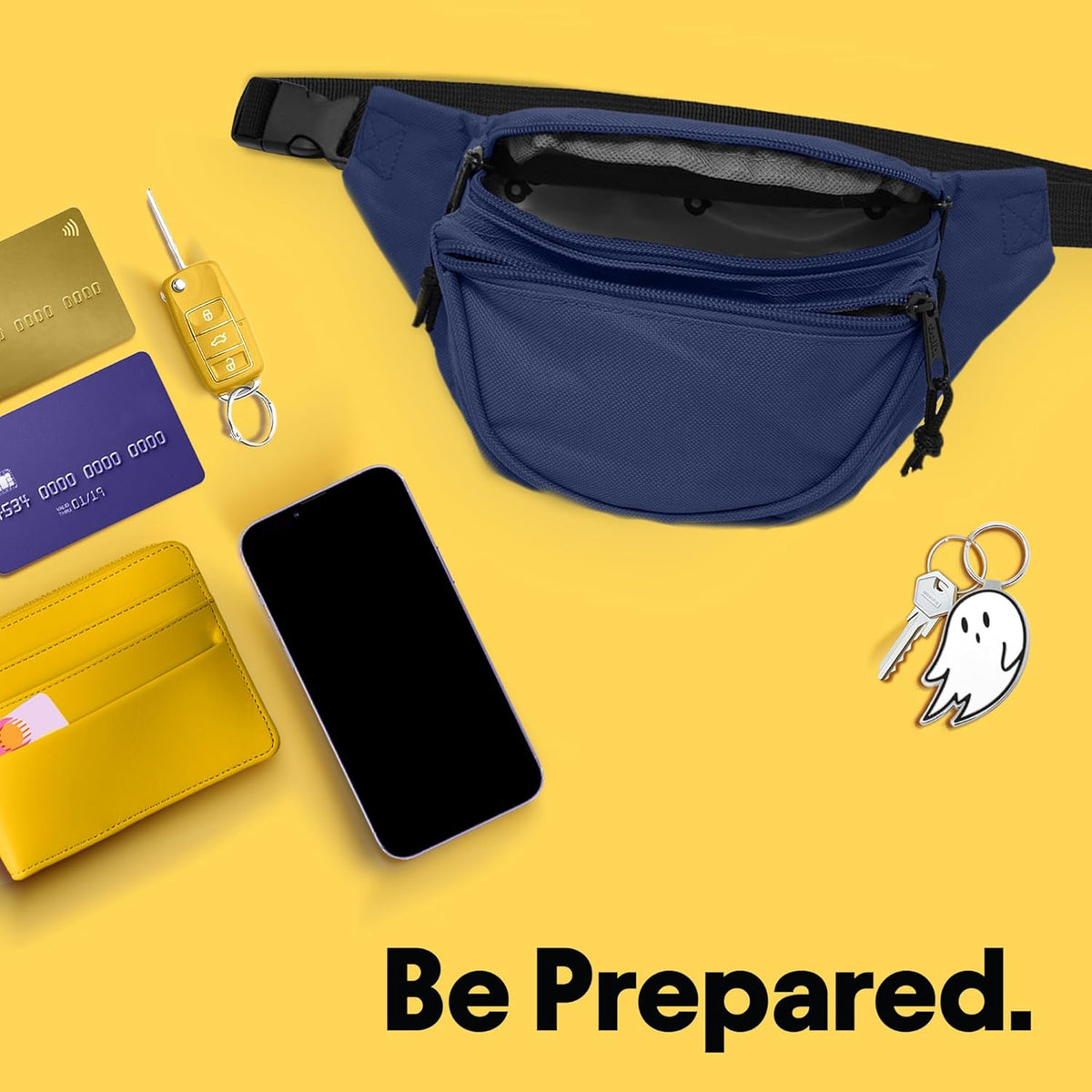 Fanny Pack w/ 3 Pockets Traveling Concealment Pouch Airport Money Bag
