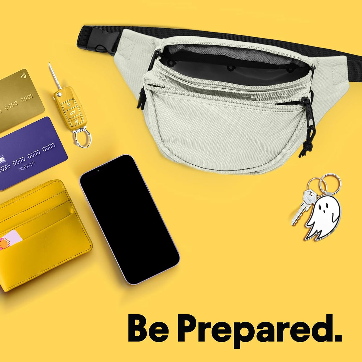 Fanny Pack w/ 3 Pockets Traveling Concealment Pouch Airport Money Bag