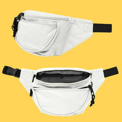 Fanny Pack w/ 3 Pockets Traveling Concealment Pouch Airport Money Bag