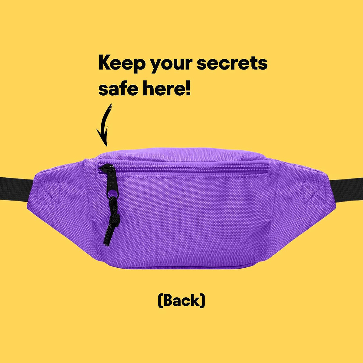 Fanny Pack w/ 3 Pockets Traveling Concealment Pouch Airport Money Bag