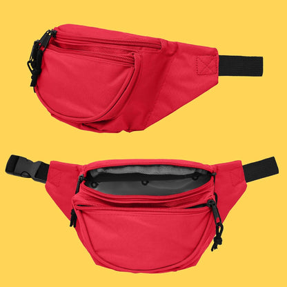 Fanny Pack w/ 3 Pockets Traveling Concealment Pouch Airport Money Bag