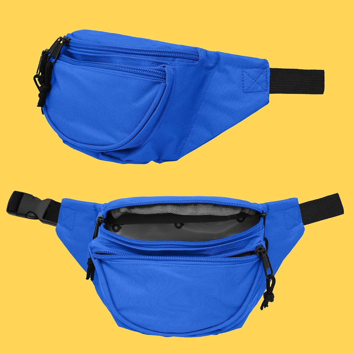 Fanny Pack w/ 3 Pockets Traveling Concealment Pouch Airport Money Bag