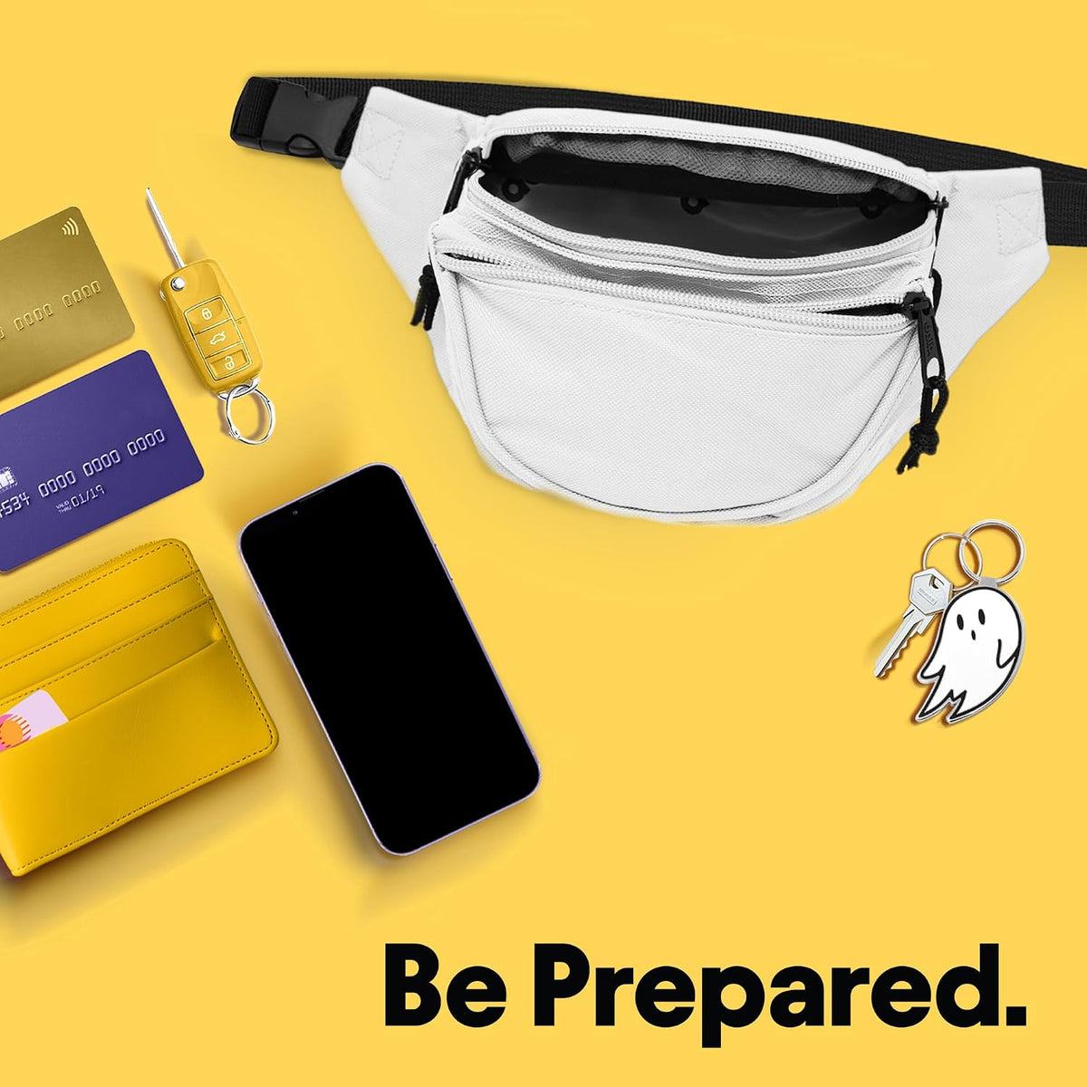 Fanny Pack w/ 3 Pockets Traveling Concealment Pouch Airport Money Bag