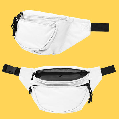 Fanny Pack w/ 3 Pockets Traveling Concealment Pouch Airport Money Bag