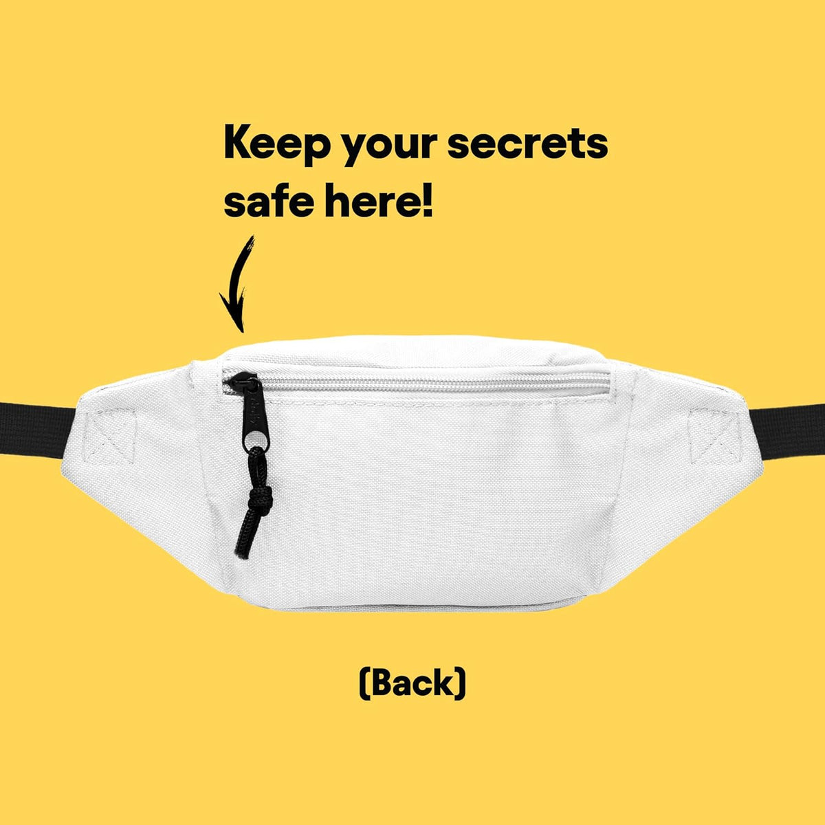 Fanny Pack w/ 3 Pockets Traveling Concealment Pouch Airport Money Bag