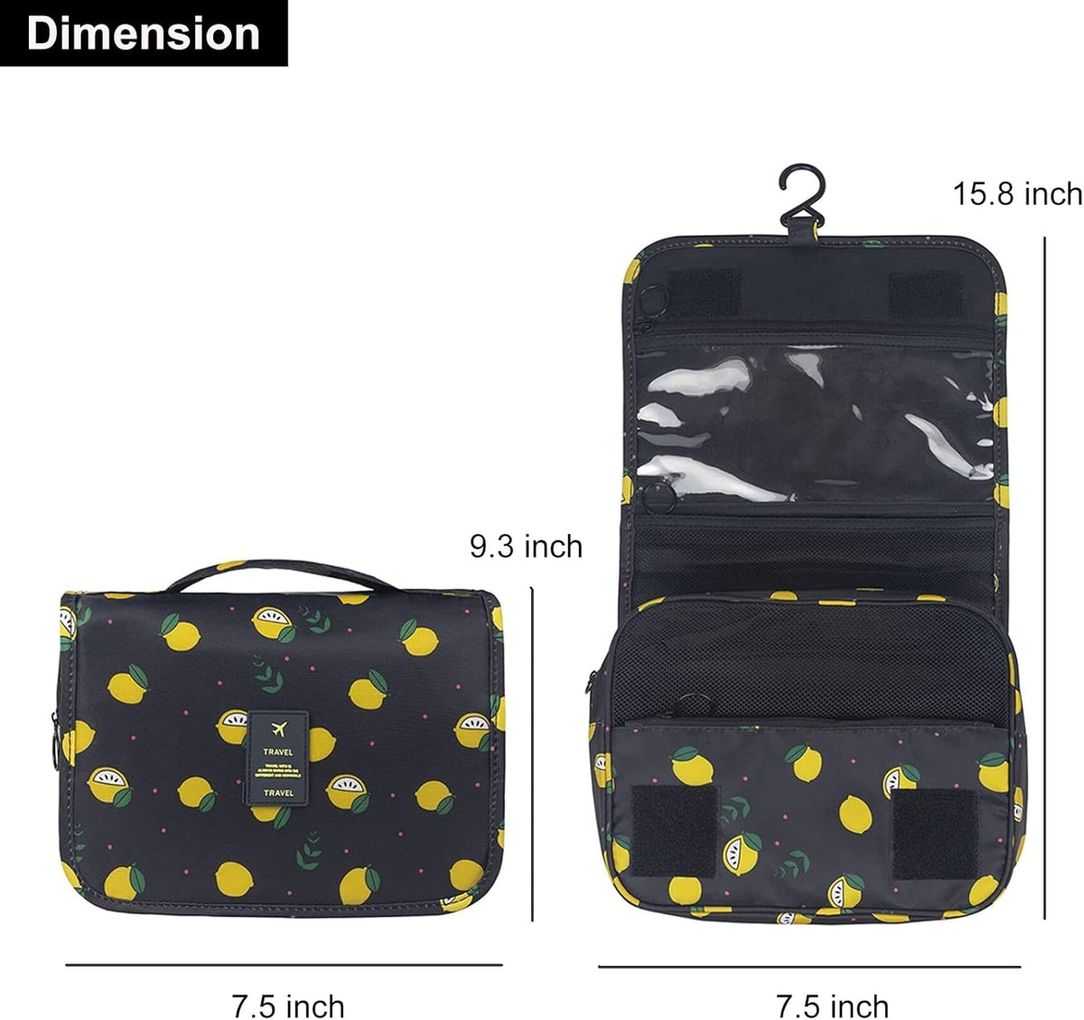 Hanging Toiletry Bag for Women, Travel Size Toiletries bags with Hook, Travel Makeup Bag for Cosmetic Storage Organizer Beige