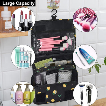 Hanging Toiletry Bag for Women, Travel Size Toiletries bags with Hook, Travel Makeup Bag for Cosmetic Storage Organizer Beige