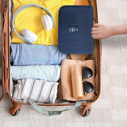 Hanging Toiletry Bag for Women, Travel Size Toiletries bags with Hook, Travel Makeup Bag for Cosmetic Storage Organizer Beige