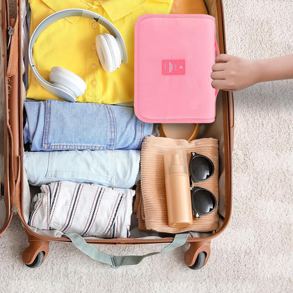 Hanging Toiletry Bag for Women, Travel Size Toiletries bags with Hook, Travel Makeup Bag for Cosmetic Storage Organizer Beige