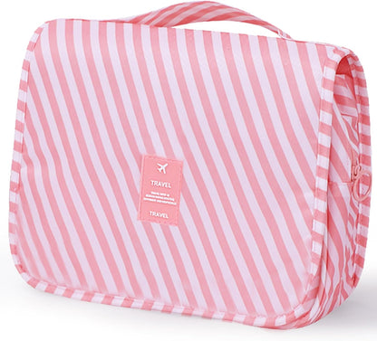 Hanging Toiletry Bag for Women, Travel Size Toiletries bags with Hook, Travel Makeup Bag for Cosmetic Storage Organizer Beige