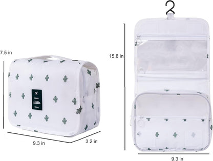 Hanging Toiletry Bag for Women, Travel Size Toiletries bags with Hook, Travel Makeup Bag for Cosmetic Storage Organizer Beige