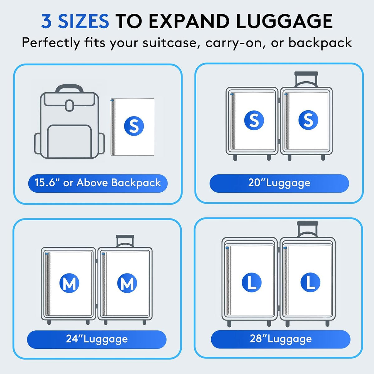 15 Packs Vacuum Bags for Travel with Rechargeable Pump, 3 Sizes Vacuum Seal Bags for Clothing, Compression Vacuum Travel Bags for Luggage, Vacuum Packing Bags for Closet Organization