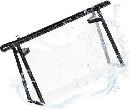 5 Pack Clear Cosmetic Bags Makeup Bags Set Waterproof PVC Clear Toiletry Bag with Zipper, Makeup Organizer Storage Pouches Fit Carry-on Travel Essentials