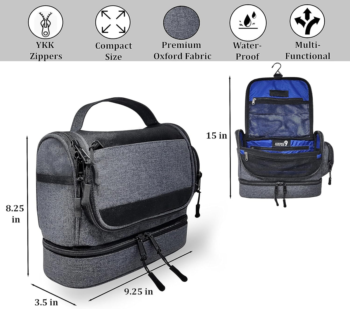 Hanging Toiletry Bag for Men – Rugged & Stylish Dopp Kit for the Modern Man