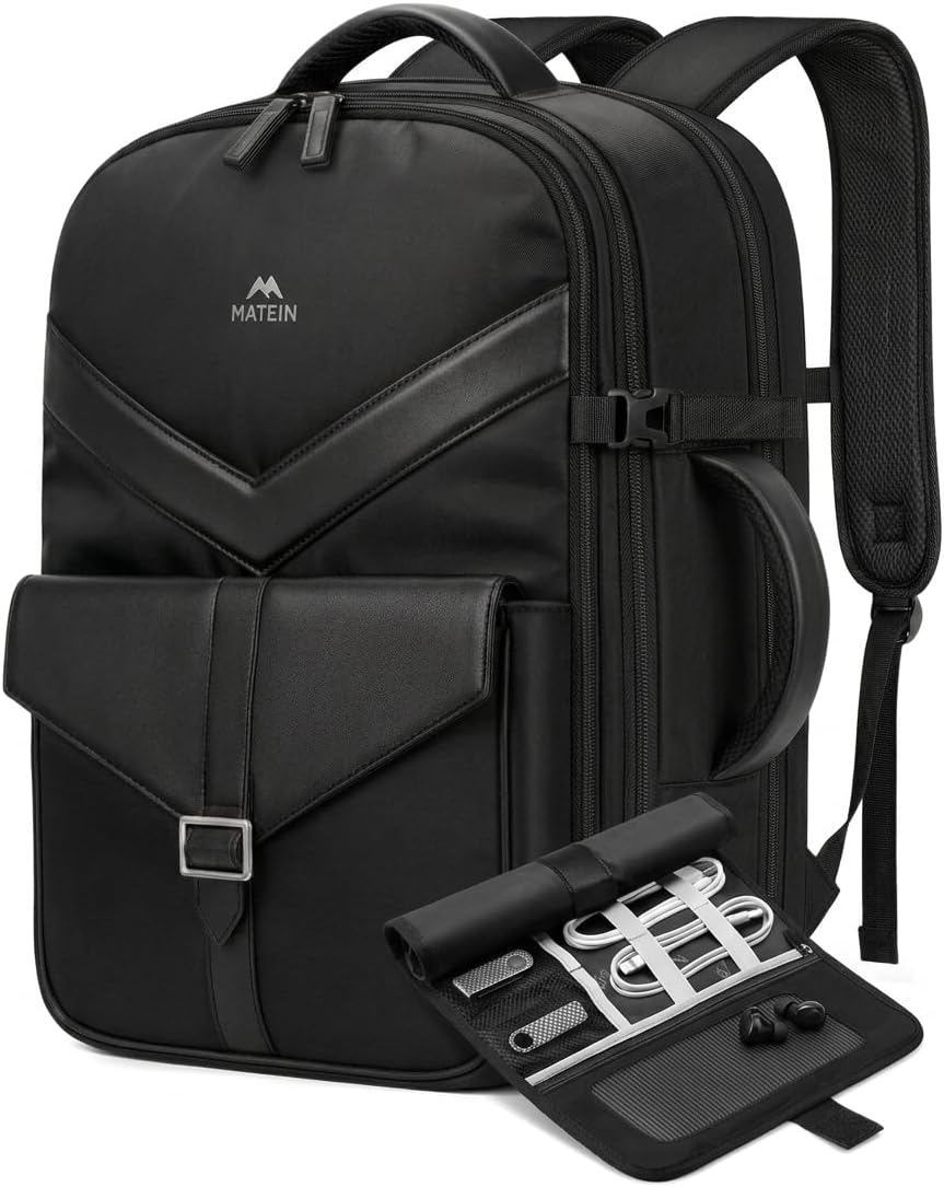 CLASSIC Personal Item Backpack with Detachable Tech Organizer | TSA Approved 18x14x8 Underseat Travel Backpack for Frontier, Water Resistant Business Carry on Bag, Airlines, Fits 17" Laptop