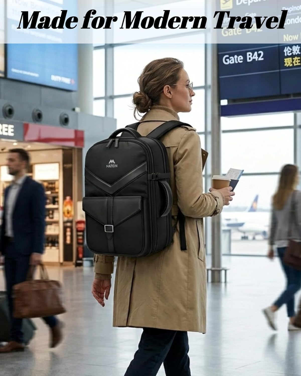 CLASSIC Personal Item Backpack with Detachable Tech Organizer | TSA Approved 18x14x8 Underseat Travel Backpack for Frontier, Water Resistant Business Carry on Bag, Airlines, Fits 17" Laptop