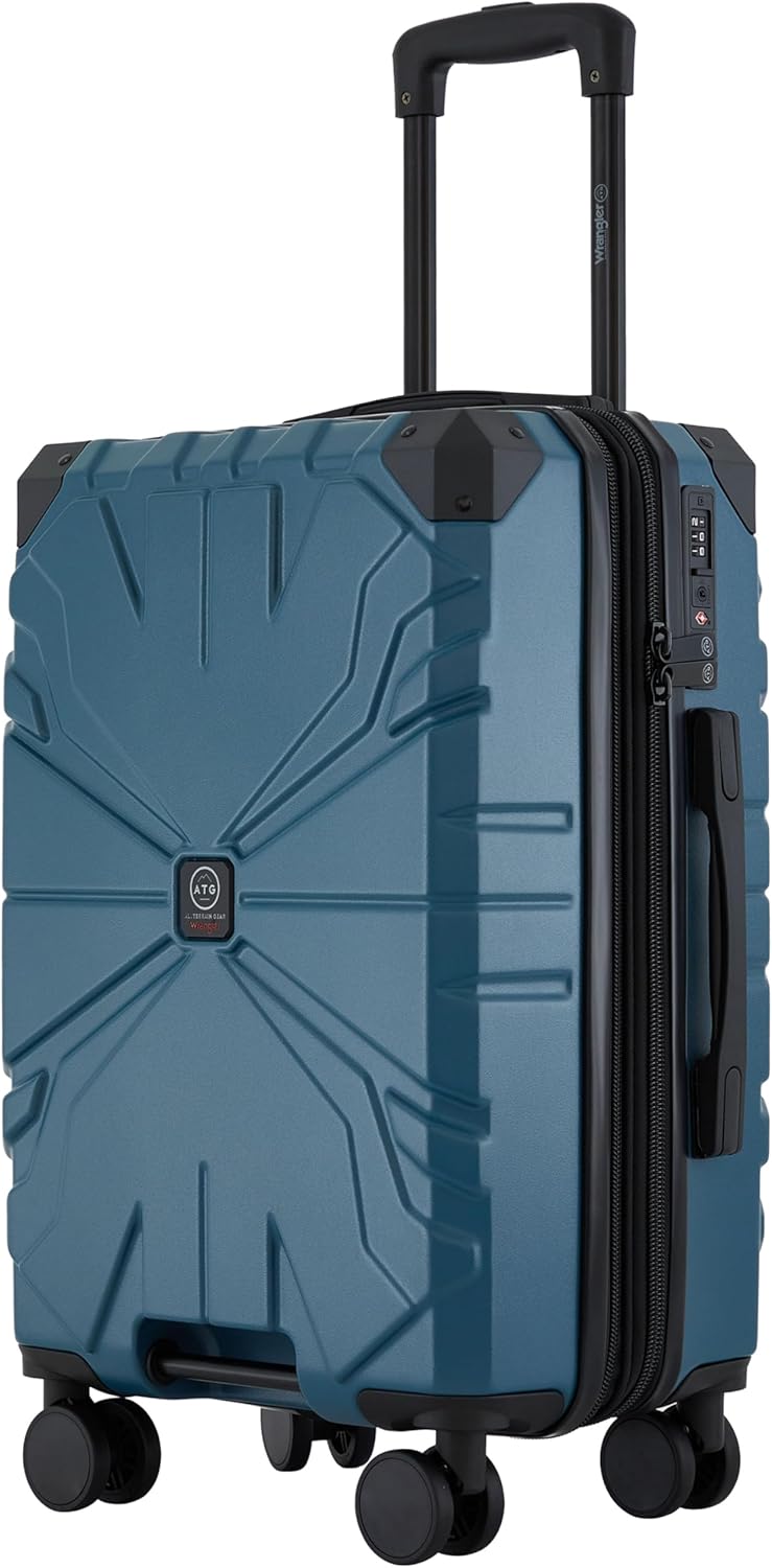 ATG Alpine 22" Expandable Rolling Hardside Carry-On Luggage, Jet Black