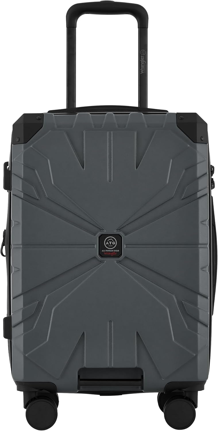 ATG Alpine 22" Expandable Rolling Hardside Carry-On Luggage, Jet Black