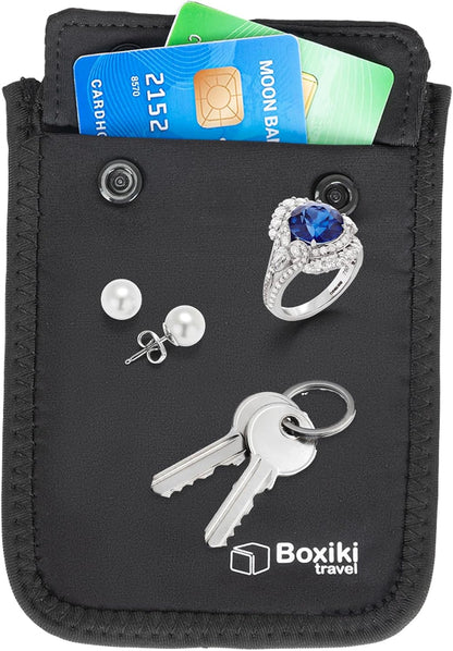 Hidden Travel Bra Wallet for Women - Money Pouch & Secret Pocket for Keys, Money & Valuables - Under Clothes Travel Pouch, Undercover Bra Stash - Pink