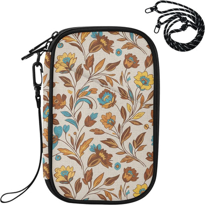 Flower Family Passport Holder for Travel | Document Organizer with Detachable Strap Holds 5 Passports for Men Women, Portable Wallet for Card Cash Tickets