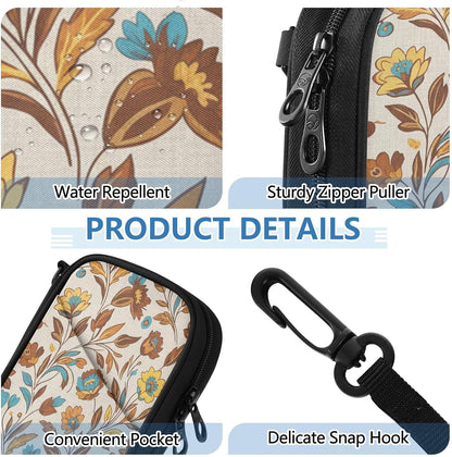 Flower Family Passport Holder for Travel | Document Organizer with Detachable Strap Holds 5 Passports for Men Women, Portable Wallet for Card Cash Tickets