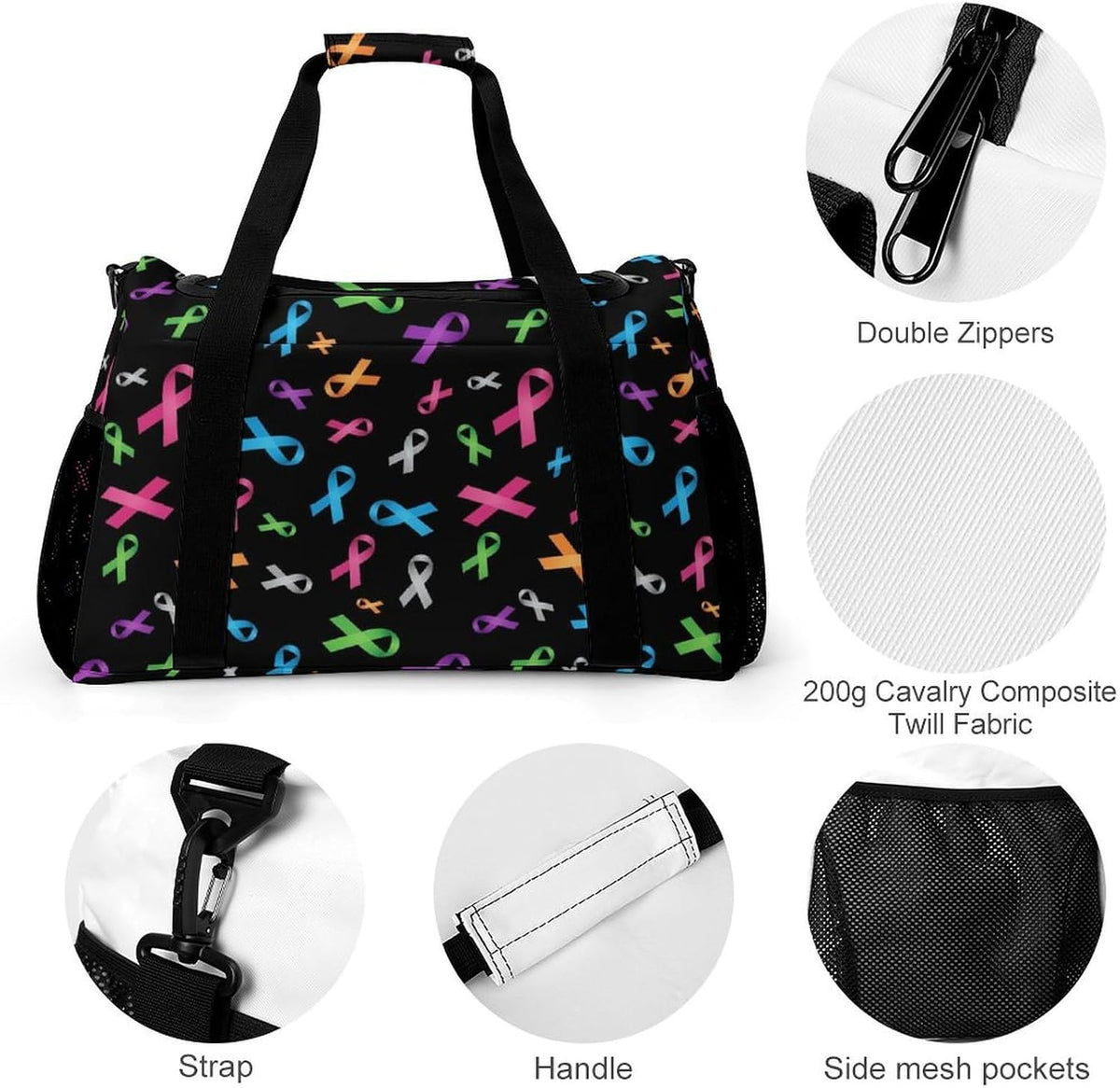 Travel and Gym Bag Duffel Easy Access Design Sports Weekender Overnight Carry On