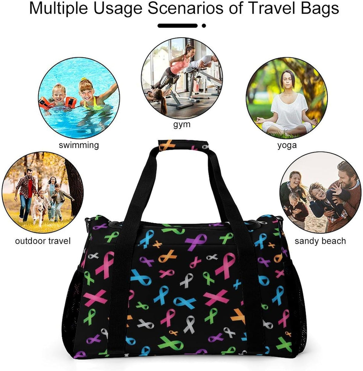 Travel and Gym Bag Duffel Easy Access Design Sports Weekender Overnight Carry On