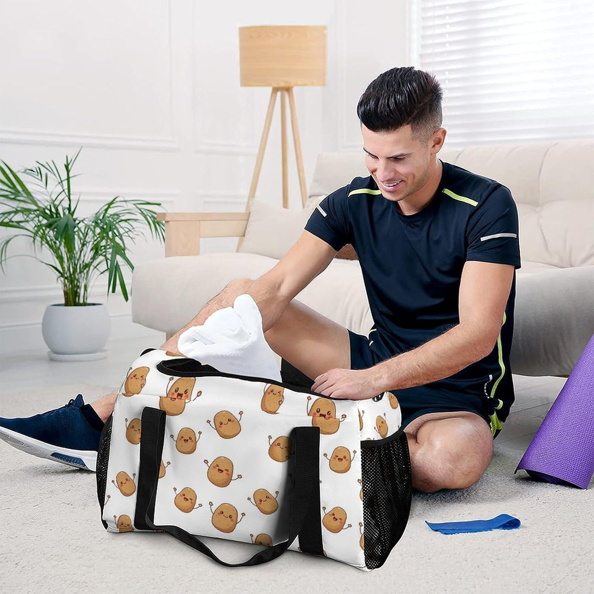 Travel and Gym Bag Duffel Easy Access Design Sports Weekender Overnight Carry On