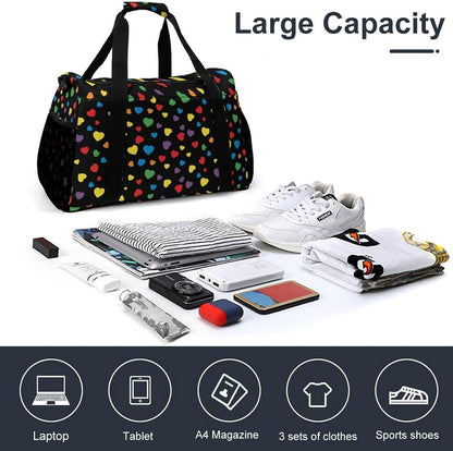 Travel and Gym Bag Duffel Easy Access Design Sports Weekender Overnight Carry On