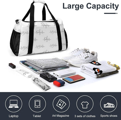 Travel and Gym Bag Duffel Easy Access Design Sports Weekender Overnight Carry On
