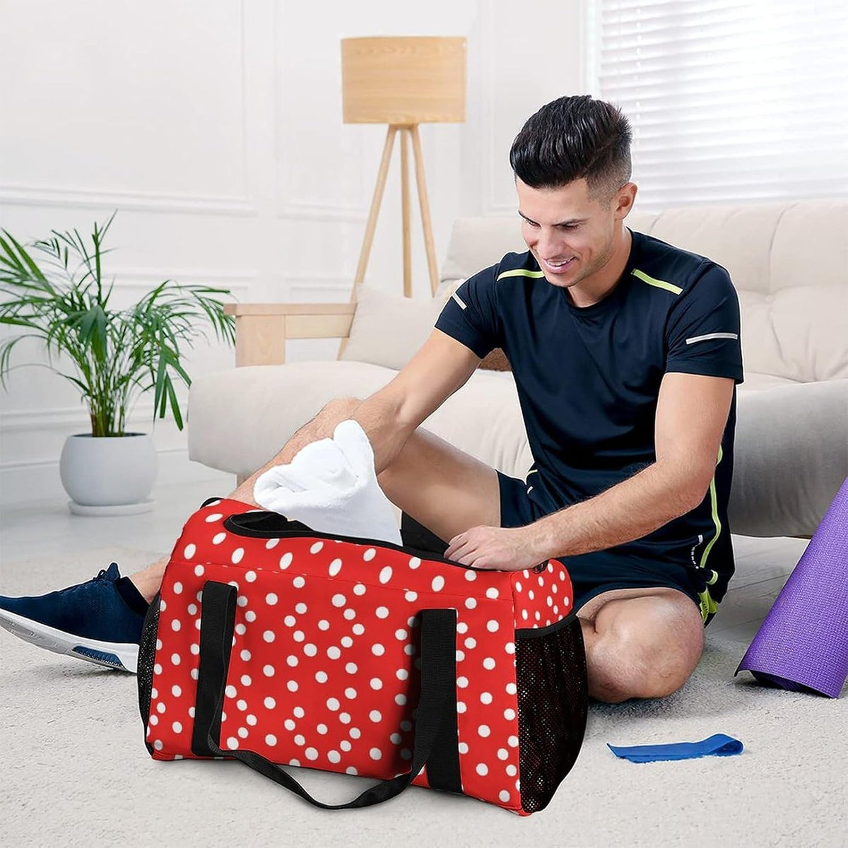 Travel and Gym Bag Duffel Easy Access Design Sports Weekender Overnight Carry On