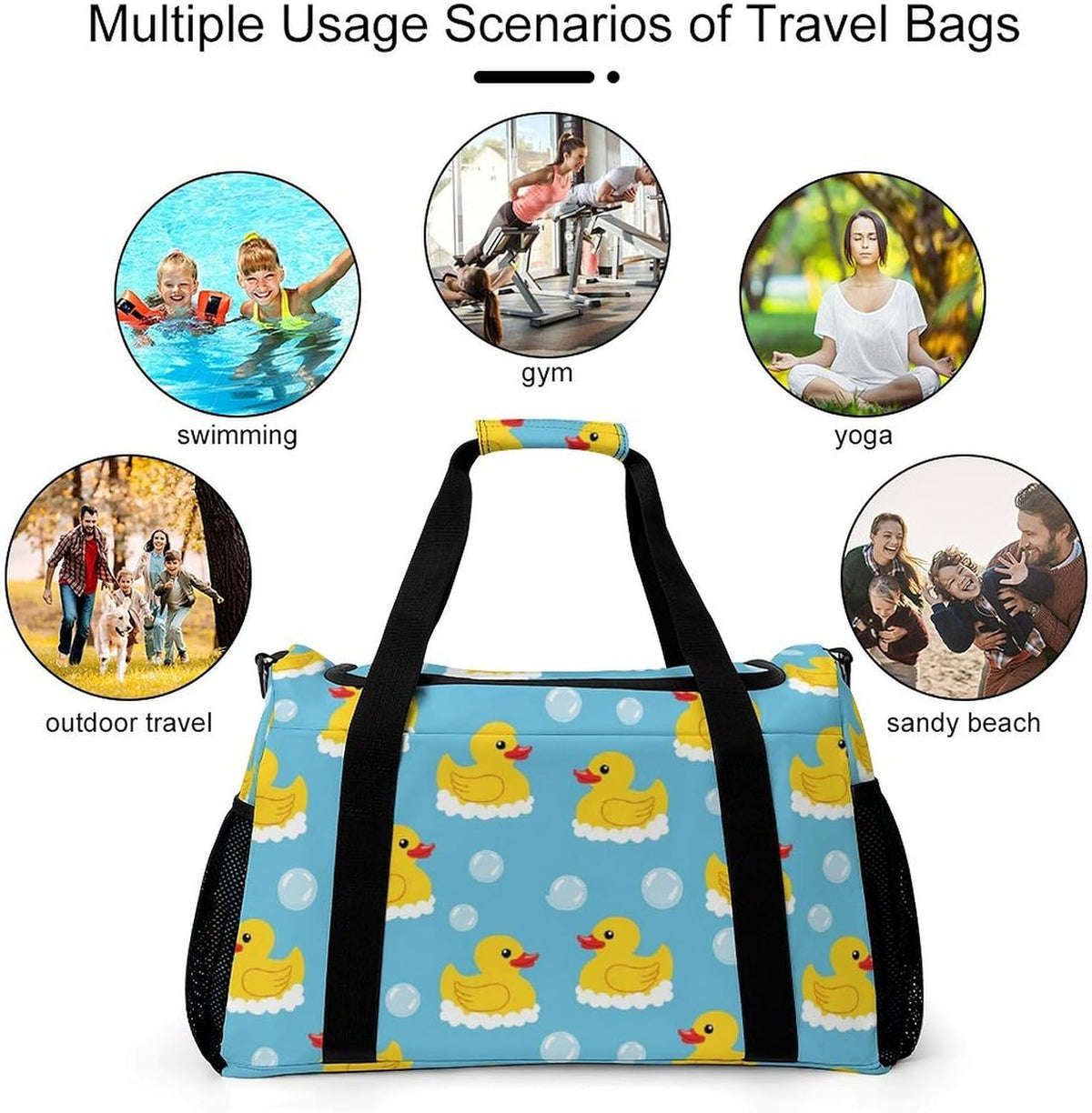 Travel and Gym Bag Duffel Easy Access Design Sports Weekender Overnight Carry On