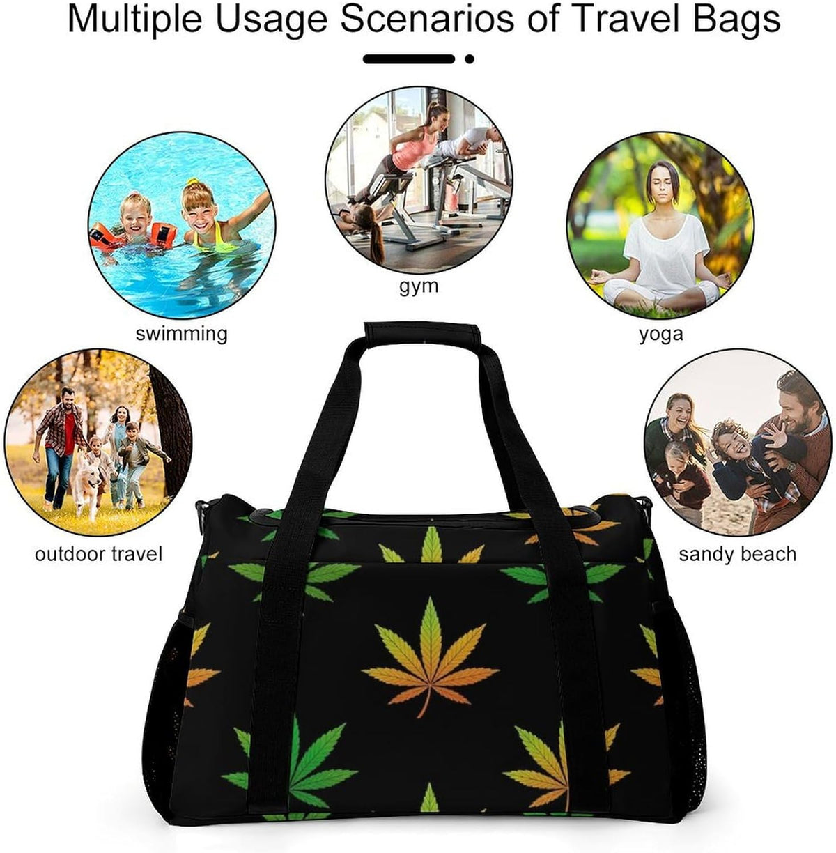 Travel and Gym Bag Duffel Easy Access Design Sports Weekender Overnight Carry On