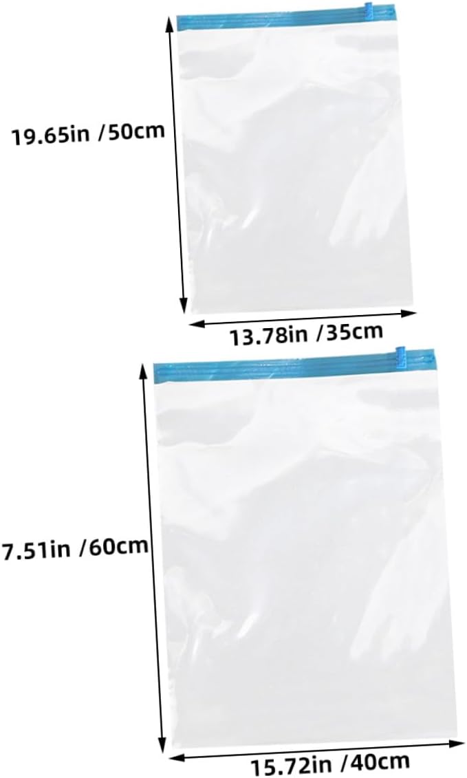 UKCOCO 12pcs Travel Compression Storage Bags Roll up Vacuum Cloth Bags Pa+pe 7-layer Reusable Space Saver for Clothing Luggage Packing